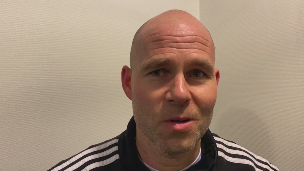 Roger Risholt etter treningskampen mot MK
